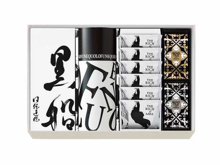 黒船カステラ・ノボラスキュ(8本入)・ザ リッチ アンド ミルク(6枚)・ノボタイル(12枚)の詰め合わせ