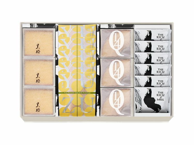 黒船カステラ・柚子どらやき・クアルトバウム・ザリッチアンドミルクの